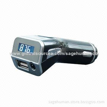 In-car Charger, 2.1A Output with Supports USB and Aux-in, Charging, FM Transmitter Functions